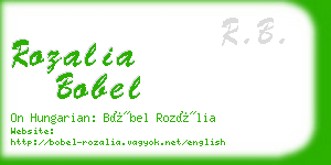 rozalia bobel business card